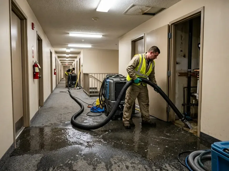 multi-unit-apartment-hallway-f-005 — frequently asked questions, Emergency Burst Pipe Water Extraction & Removal in Woodbour…